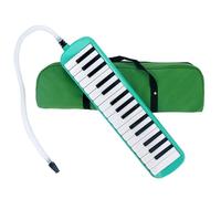 Instrumento de melódica de 32 teclas para niños, teclado de piano de aire, melódica soprano, con boquillas cortas de tubo largo y bolsa de transporte