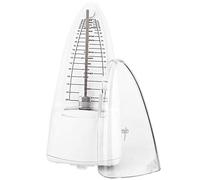 Instrumento de metrónomo de Estilo clásico Metrónomo con Campanas para Guitarra, Piano, batería, violín, etc.(Blanco)