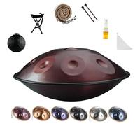 Instrumento De Percusión Armónica De 440 Hz/432 Hz, Steel Hand Drums Kurdos En Re Menor De 22 Pulgadas Para Adultos, Handpan Drums Sets, Para Sanación Con Sonido, Meditación(Purple,440HZ/9Note)