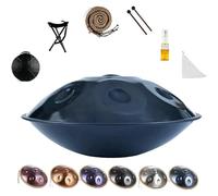Instrumento De Percusión Armónica De 440 Hz/432 Hz, Steel Hand Drums Kurdos En Re Menor De 22 Pulgadas Para Adultos, Handpan Drums Sets, Para Sanación Con Sonido, Meditación(Blue,432HZ/9Note)