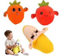 Instrumento De Percusión con Sensor Humano En Forma De Plátano, Muñeco De Peluche con Forma De Plátano, Canta para Divertirse Interactuando con Los Padres (Requiere Pilas). B