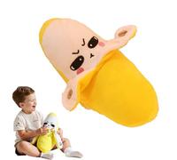 Instrumento De Percusión con Sensor Humano En Forma De Plátano, Muñeco De Peluche con Forma De Plátano, Canta para Divertirse Interactuando con Los Padres (Requiere Pilas). Banana