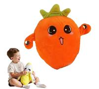 Instrumento De Percusión con Sensor Humano En Forma De Plátano, Muñeco De Peluche con Forma De Plátano, Canta para Divertirse Interactuando con Los Padres (Requiere Pilas). Carrot