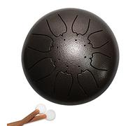 Instrumento de Percusión de 6 Pulgadas, Tambores Lengua Acero de 8 Notas Lotus Hand Pan Drum con Mazos de Tambor para Camping, Yoga, Meditación, Terapia De Músic (Color : E)