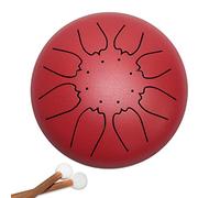 Instrumento de Percusión de 6 Pulgadas, Tambores Lengua Acero de 8 Notas Lotus Hand Pan Drum con Mazos de Tambor para Camping, Yoga, Meditación, Terapia De Músic (Color : B)