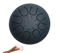 Instrumento de Percusión de 6 Pulgadas, Tambores Lengua Acero de 8 Notas Lotus Hand Pan Drum con Mazos de Tambor para Camping, Yoga, Meditación, Terapia De Músic (Color : A)