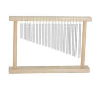 Instrumento de Percusión de Carillón de Viento Campanas de viento 20 tonos, marco madera pie, carillón con decoración instrumentos palo