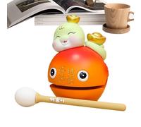 Instrumento de percusión de pescado, instrumento musical de pescado - Music Zen Drum,Fish Snake de Año Nuevo Mokugyo Desktop Ornament Desktop Herramientas decorativas para el escritorio
