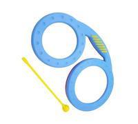 Instrumento de percusión de tambor de aplausos con forma única de gafas de doble cara, instrumento musical Orff de mano duradero con forma de tambor