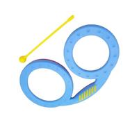 Instrumento de percusión de tambor de aplausos con forma única de gafas de doble cara, instrumento musical Orff de mano duradero de doble cara para niños