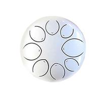 Instrumento de percusión de tambor de lengua de de 8 pulgadas y 8 notas, baquetas de tambor de mano, tambor de Yoga de mano con paquete de martillo (Color : E)