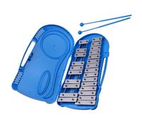 Instrumento de percusión de xilófono Glockenspiel profesional de 25 notas con estuche de plástico azul Kit De Glockenspiel Profesional