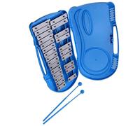 Instrumento de percusión de xilófono Glockenspiel profesional de 25 notas con funda de plástico azul para principiantes Kit De Glockenspiel Profesional