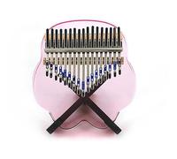 Instrumento de piano de dedo kalimba acrílico portátil de 17 tonos transparente rosa Kalimba Para Principiantes