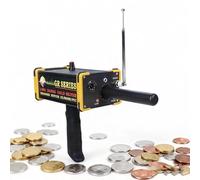Instrumento de prospección de tesoros de oro, plata y cobre de largo alcance, detector de metales subterráneo, profundidad (35 m), selección de tipo de metal,Yellow