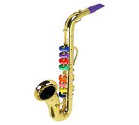 Instrumento de saxofón de juguete: construcción plástica ligera, de teclas fácil de presionar, sonido claro, diseño compacto de transporte | Aprender música en casa Escuela Partido escénico