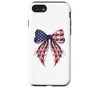 Instrumento de saxofón saxofonista saxista 4 de julio bandera de Estados Unidos Carcasa para iPhone SE (2020) / 7 / 8