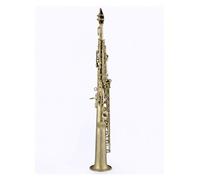 Instrumento De Saxofón Saxophone, Tubo Recto, Instrumento De Saxofón Profesional Para Adultos, Si Bemol (Color : Antique bronze)