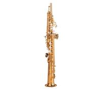 Instrumento De Saxofón Saxophone, Tubo Recto, Instrumento De Saxofón Profesional Para Adultos, Si Bemol (Color : Gold)