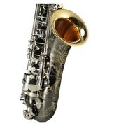 Instrumento De Saxofón Tenor En Si Bemol Profesional Tocando Oro Negro (Color : Bk paint)