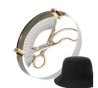 Instrumento de sombrerería - Regla de sombrero de 42 a 62 cm, marco de aluminio espacial, escala de acero inoxidable con unidades métricas americanas, francesas y americanas | Pantalla de tamaño