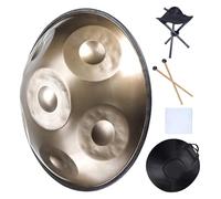 Instrumento de tambor de mano en re menor que 6 G3 C4 notas F4 G4 e4 e4 18" de acero de manpan con almacenamiento suave, soporte, tazas y polvo para entusiastas de la música y principiantes