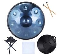 Instrumento de tambor de mano, tambor de acero de 56 cm en re menor, afinación de 432 Hz, incluye bolsa de mano y trípode de tambor, producción de audio profesional, 9 tonos