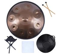 Instrumento de tambor de mano, tambor de acero de 56 cm en re menor, afinación de 432 Hz, incluye bolsa de mano y trípode de tambor, producción de audio profesional, 9 tonos