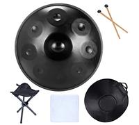 Instrumento de tambor de mano, tambor de acero de 56 cm en re menor, afinación de 432 Hz, incluye bolsa de mano y trípode de tambor, producción de audio profesional, 9 tonos
