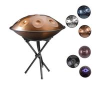 Instrumento de Tambor Handpan 22 pulgadas 432Hz/440Hz 9/10/12 Notas Hand Pan Steel Drum Hand Drum para Meditación y Relajación Handpan Drums Instrumento de Percusión(Oro,440HZ/12Note)