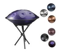 Instrumento de Tambor Handpan 22 pulgadas 432Hz/440Hz 9/10/12 Notas Hand Pan Steel Drum Hand Drum para Meditación y Relajación Handpan Drums Instrumento de Percusión(Deep Purple,432HZ/10Note)