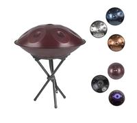 Instrumento de Tambor Handpan 22 pulgadas 432Hz/440Hz 9/10/12 Notas Hand Pan Steel Drum Hand Drum para Meditación y Relajación Handpan Drums Instrumento de Percusión(Morada,440HZ/9Note)