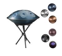 Instrumento de Tambor Handpan 22 pulgadas 432Hz/440Hz 9/10/12 Notas Hand Pan Steel Drum Hand Drum para Meditación y Relajación Handpan Drums Instrumento de Percusión(Azul,432HZ/10Note)