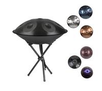 Instrumento de Tambor Handpan 22 pulgadas 432Hz/440Hz 9/10/12 Notas Hand Pan Steel Drum Hand Drum para Meditación y Relajación Handpan Drums Instrumento de Percusión(Oscuro,432HZ/10Note)