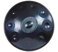 Instrumento de tambor Handpan, 440 HZ en D menor 9/10 notas Tambor de lengua de acero, con bolsa de mano suave, 2 martillos Handpan, soporte Handpan, for meditación musical, yoga, principiantes(Color: