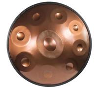 Instrumento de tambor Handpan, 440 HZ en D menor 9/10 notas Tambor de lengua de acero, con bolsa de mano suave, 2 martillos Handpan, soporte Handpan, for meditación musical, yoga, principiantes(Color: