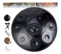 Instrumento de tambor Handpan de 9/10/12 notas, tambor Handpan de 22 pulgadas en percusión en re menor, tambor de mano de acero con bolsa suave para Handpan, 2 mazos Handpan, Handp