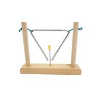 Instrumento de Triángulo Acero Musical 6 pulgadas con Golpeador y Soporte Madera Percusión Educativo Temprano para Desarrollar Intereses Musicales Cultivar Imaginaciones Compacto Portátil Adecuado Act