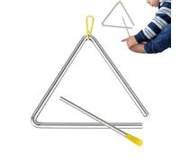 Instrumento de triángulo de música - Triángulo a mano percusión With, Trianglee Steel Trianglee percusión Instrumento | Steel Trianglee Percussion Bell With Strikers For Rhythm Education