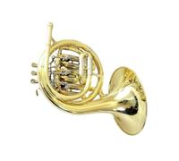 Instrumento de trompa francesa hecho a mano, exquisita trompa francesa pequeña con llave F alta de latón amarillo y accesorios kit de trompa francesa