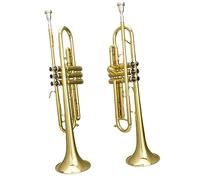 Instrumento De Trompeta Profesional, Nivel De Rendimiento Para Principiantes, Adulto Si Bemol Lacado Dorado trompeta instrumento de metal
