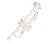 Instrumento De Trompeta Trompeta Modelo LT198gs-85 Placa Con Trompeta Plateada Bañada En Oro Trompeta Con Estuche Original Instrumento Musical(B)