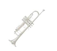 Instrumento De Trompeta Trompeta Sib Si Plana Latón Chapado En Plata Trompeta Profesional Instrumentos Musicales Con Estuche De Cuero Trompeta