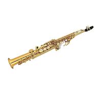 Instrumento De Viento De Madera De Saxofón Plano Bb De Tono Alto Recto De Latón Patrón Tallado Con Estuche De Transporte Saxofón profesional (Color : 03)