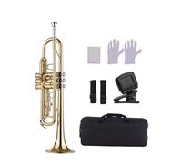 Instrumento De Viento De Trompeta De Latón Bb Estándar Con Boquilla, Bolsa De Transporte, Accesorios, Sintonizador De Instrumentos Musicales