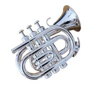 Instrumento De Viento Estándar De Latón Instrumento De Trompeta Niquelado Y Bañado En Oro Para Que Lo Toquen Los Principiantes(Nickel-plated)