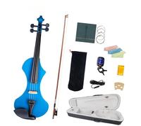 instrumento de violín Kit De Violín Eléctrico Profesional 4/4, Cuerpo De Madera Maciza Con Estuche Para Arco De Madera De Brasil, Bolsa, Sintonizador, Cuerdas, Puente, Cable De Audio