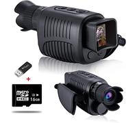 Instrumento de visión nocturna de un solo ojo 1080p gafas de visión nocturna infrarroja de alta definición binoculares for acampar día y noche de doble uso(16GB-Set)