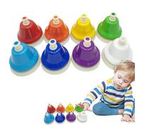 Instrumento Educativo Melódico: Campanas Cromáticas, Accesorio Musical Juguetón | Conjunto De Campanas De Sonido Con Ocho Notas, Colorido Juguete Educativo Para Guarderías, Juegos De Despertar Sensori