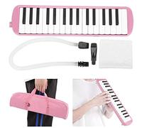Instrumento Educativo Musical Melódica De 32 Teclas De Piano, Instrumento Musical De Viento Armónica Con Teclado De Piano Con Bolsa De Transporte Portátil Para Principiantes(Rosa)